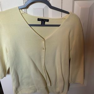 Designers originals yellow button up sweater